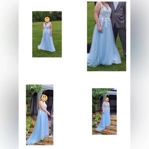 Light blue prom dress